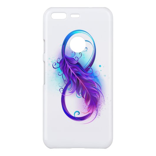 Infinity with Purple Feather Uncommon Google Pixel Case (Back)