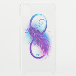 Infinity with Purple Feather iPhone XS Max Case