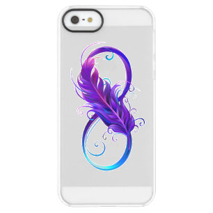 Infinity with Purple Feather Permafrost iPhone SE/5/5s Case