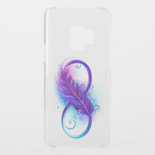 Infinity with Purple Feather Uncommon Samsung Galaxy S9 Case