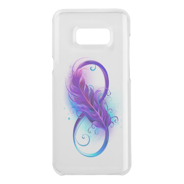 Infinity with Purple Feather Uncommon Samsung Galaxy Case (Back)