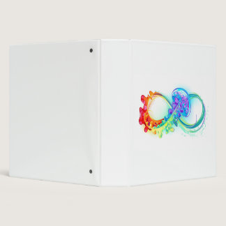 Infinity with Rainbow Jellyfish 3 Ring Binder