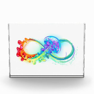 Infinity with Rainbow Jellyfish Acrylic Award