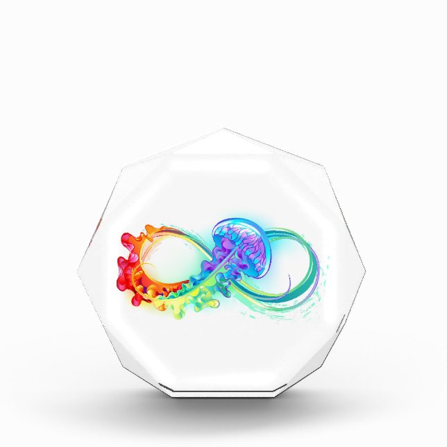 Infinity with Rainbow Jellyfish Acrylic Award (Front)