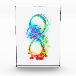 Infinity with Rainbow Jellyfish Acrylic Award
