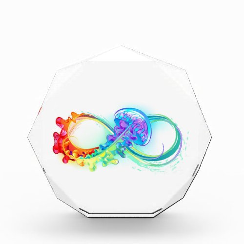 Infinity with Rainbow Jellyfish Acrylic Award