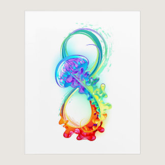 Infinity with Rainbow Jellyfish Acrylic Print