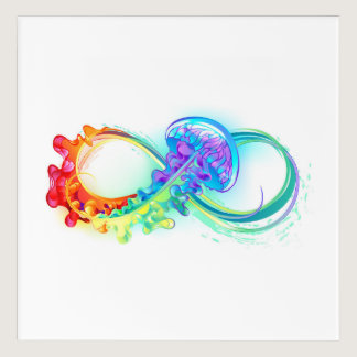 Infinity with Rainbow Jellyfish Acrylic Print