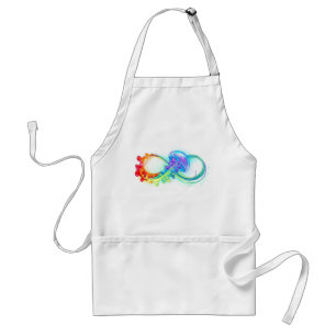 Infinity with Rainbow Jellyfish Adult Apron