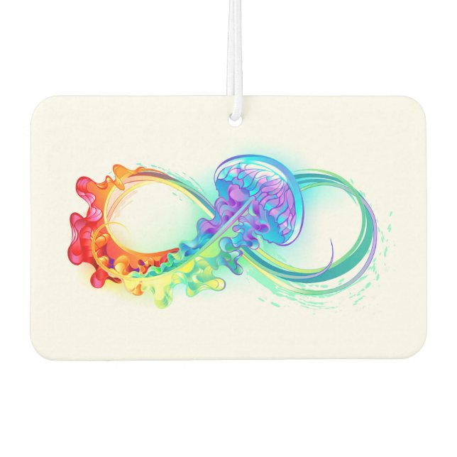 Infinity with Rainbow Jellyfish Air Freshener (Front)