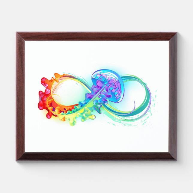 Infinity with Rainbow Jellyfish Award Plaque (Horizontal)