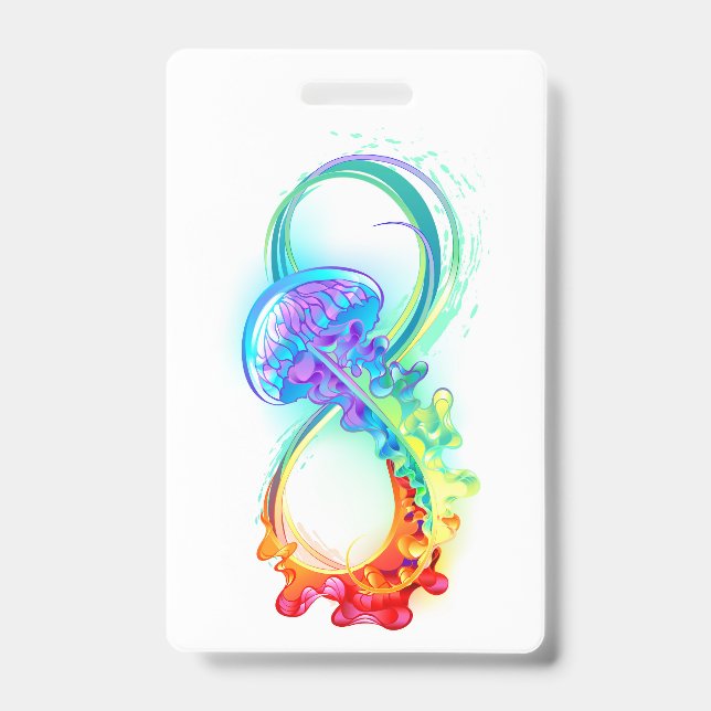 Infinity with Rainbow Jellyfish Badge (Front)