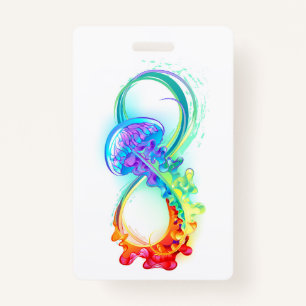 Infinity with Rainbow Jellyfish Badge