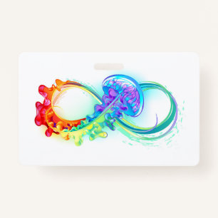 Infinity with Rainbow Jellyfish Badge