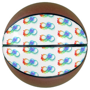 Infinity with Rainbow Jellyfish Basketball