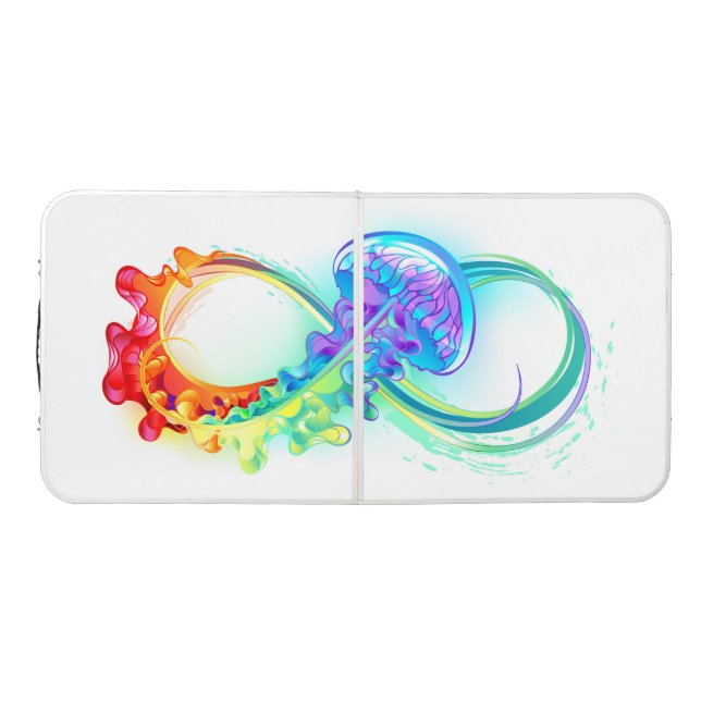 Infinity with Rainbow Jellyfish Beer Pong Table (Top)