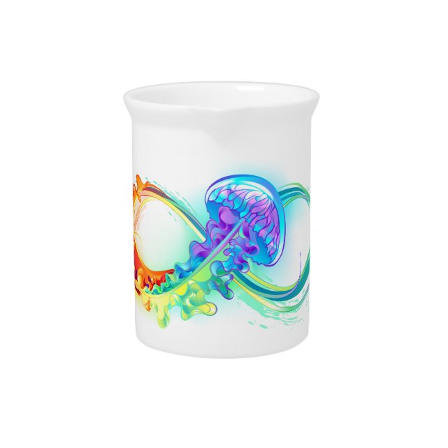 Infinity with Rainbow Jellyfish Beverage Pitcher (Front)