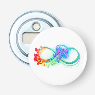 Infinity with Rainbow Jellyfish Bottle Opener