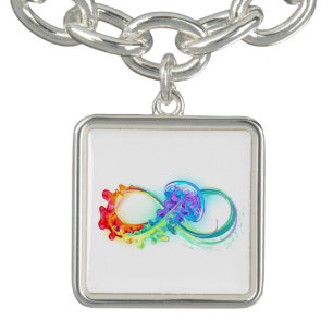 Infinity with Rainbow Jellyfish Bracelet