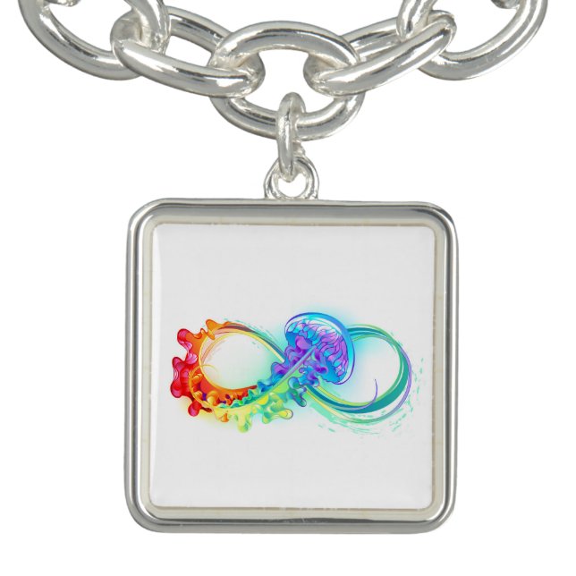 Infinity with Rainbow Jellyfish Bracelet (Design)