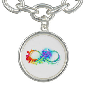 Infinity with Rainbow Jellyfish Bracelet