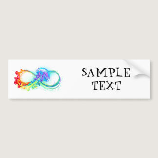 Infinity with Rainbow Jellyfish Bumper Sticker