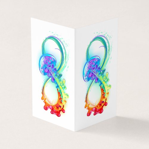 Infinity with Rainbow Jellyfish Business Card