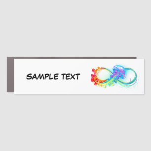 Infinity with Rainbow Jellyfish Car Magnet