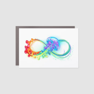 Infinity with Rainbow Jellyfish Car Magnet