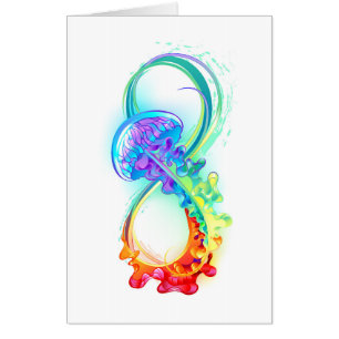 Infinity with Rainbow Jellyfish Card