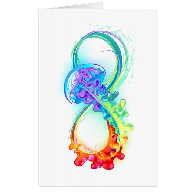 Infinity with Rainbow Jellyfish Card (Front)