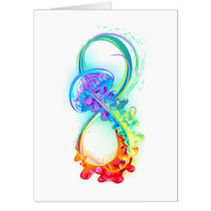 Infinity with Rainbow Jellyfish Card
