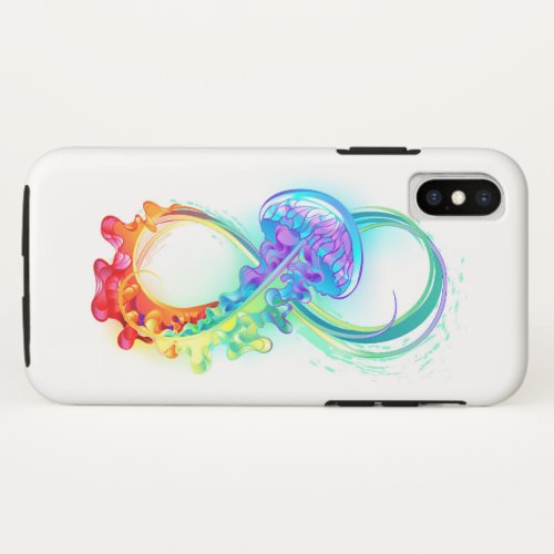 Infinity with Rainbow Jellyfish iPhone X Case