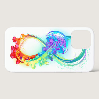 Infinity with Rainbow Jellyfish iPhone 12 Case