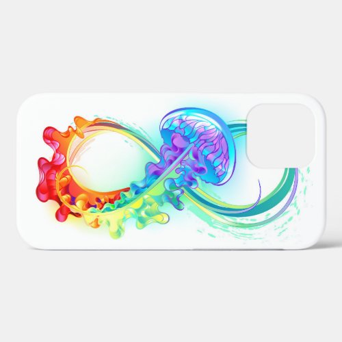 Infinity with Rainbow Jellyfish iPhone 12 Case