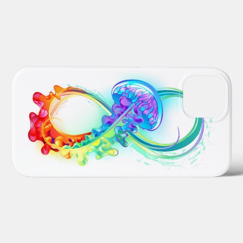 Infinity with Rainbow Jellyfish iPhone 13 Case