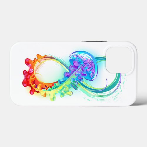 Infinity with Rainbow Jellyfish iPhone 13 Mini Case