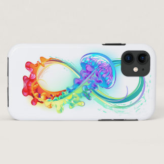 Infinity with Rainbow Jellyfish iPhone 11 Case