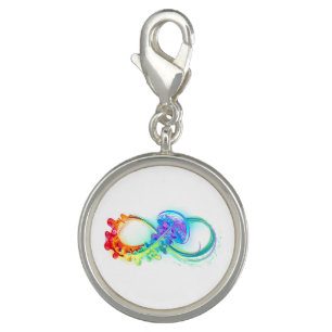Infinity with Rainbow Jellyfish Charm