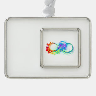 Infinity with Rainbow Jellyfish Christmas Ornament