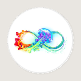 Infinity with Rainbow Jellyfish Coaster Set