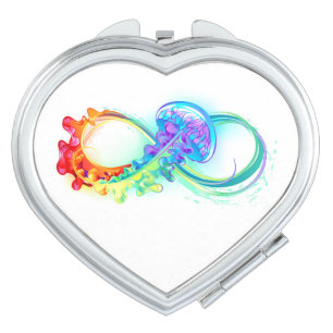 Infinity with Rainbow Jellyfish Compact Mirror