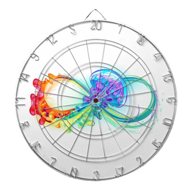 Infinity with Rainbow Jellyfish Dart Board (Front)