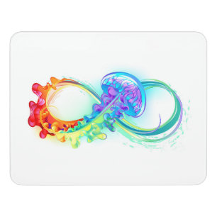 Infinity with Rainbow Jellyfish Door Sign