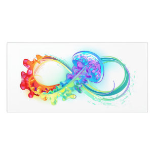 Infinity with Rainbow Jellyfish Door Sign