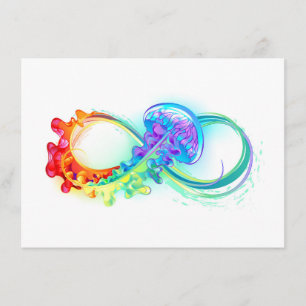 Infinity with Rainbow Jellyfish Enclosure Card