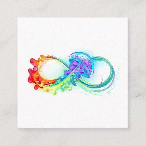 Infinity with Rainbow Jellyfish Enclosure Card