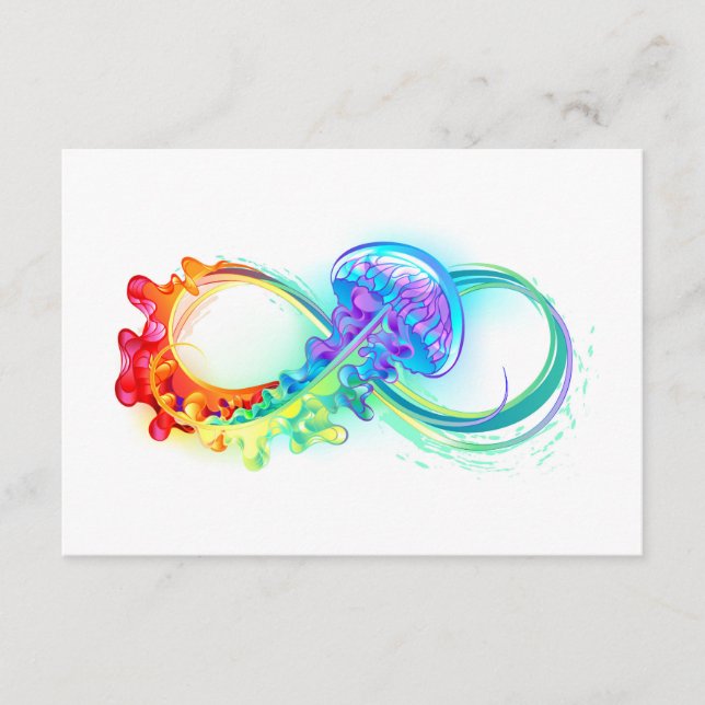 Infinity with Rainbow Jellyfish Enclosure Card (Front)
