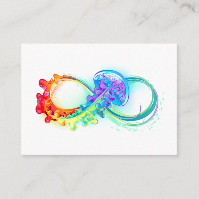 Infinity with Rainbow Jellyfish Enclosure Card (Front)