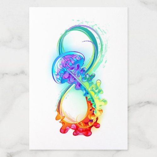 Infinity with Rainbow Jellyfish Envelope Liner